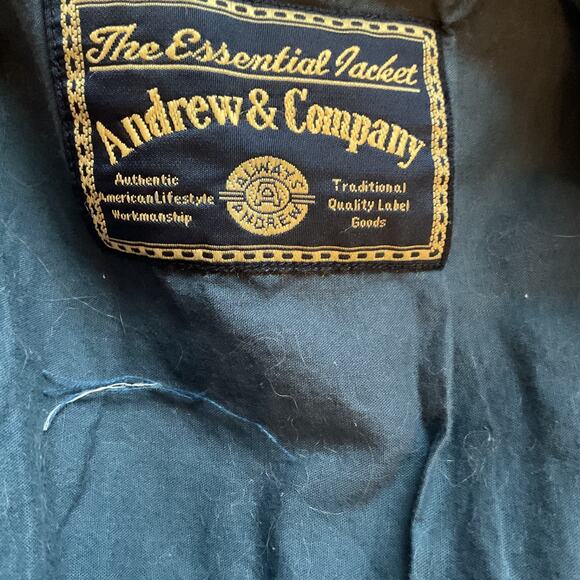 Andrew & Co.Blue Check Front Zipper & Pockets Lightweight Cotton Jacket M - Picture 7 of 10